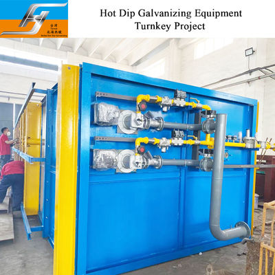 Lò mạ kẽm nhúng nóng với đầu đốt xung tốc độ cao, điều khiển nhiệt độ bằng PLC và thu hồi nhiệt thải nhiều giai đoạn