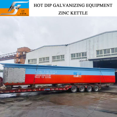 50mm/60mm Độ dày xi-cát nồi với tốc độ cao xung bắn đốt và vòng dưới góc tròn cho Hot Dip galvanizing